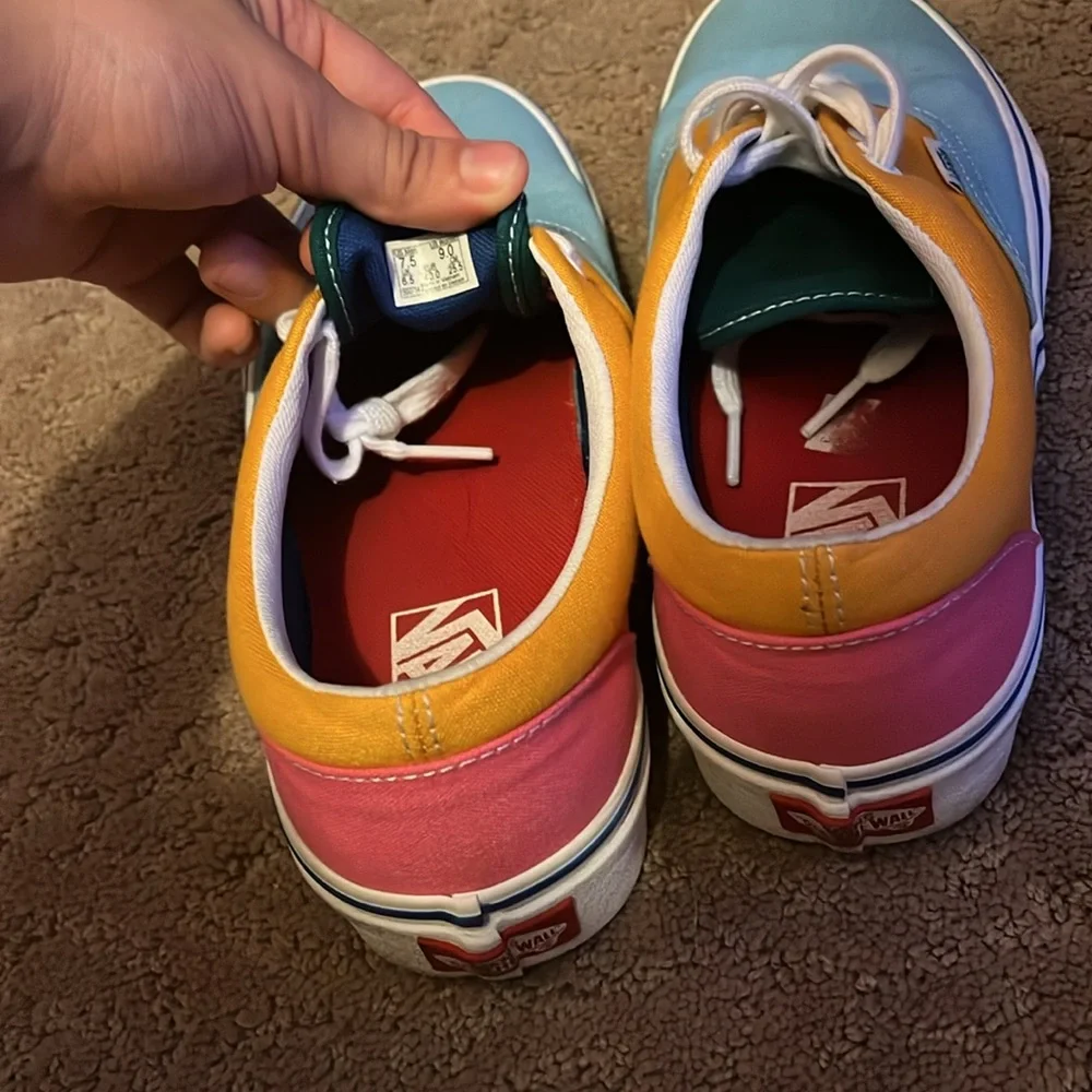 multicolor vans (worn 2x) with box - Picture 3 of 4
